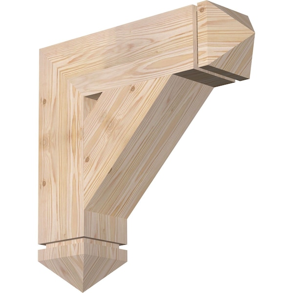 Ekena Millwork Traditional Arts & Crafts Smooth Bracket, Douglas Fir, 5 1/2"W x 22"D x 22"H BKT06X22X22TRA03SDF - main